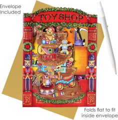 Postal Swing Navidad Tienda de regalo