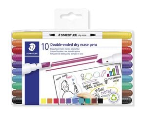 Rotuladores Pizarra blanca doble punta Staedtler 10 colores Rotuladores Pizarra blanca doble punta Staedtler 10 colores