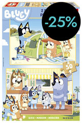 Puzle 50 piezas x 2 Bluey de madera
