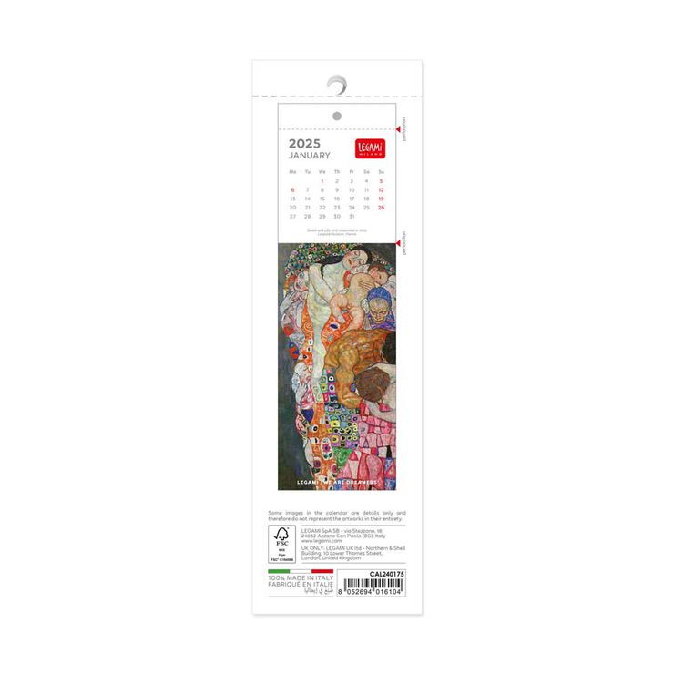 Calendario Marcapáginas Legami m/vista 2025 Gustav Klimt