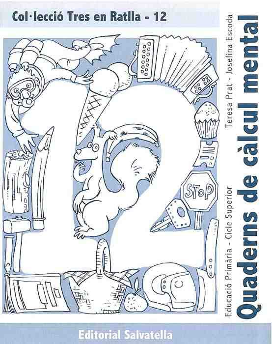 Tres en ratlla 12 Quaderns de C&agrave;lcul Mental Salvatella