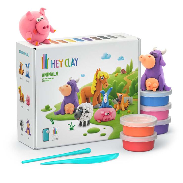 Hey Clay Set Animals 15 pots