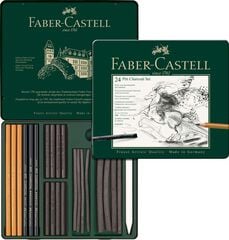 Carbonet Faber-Castell Pitt carbó 24u - estoig metall