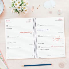 Agenda Finocam Design Collection Setmana Vista Horitzontal 2027 Catal&agrave; Flora