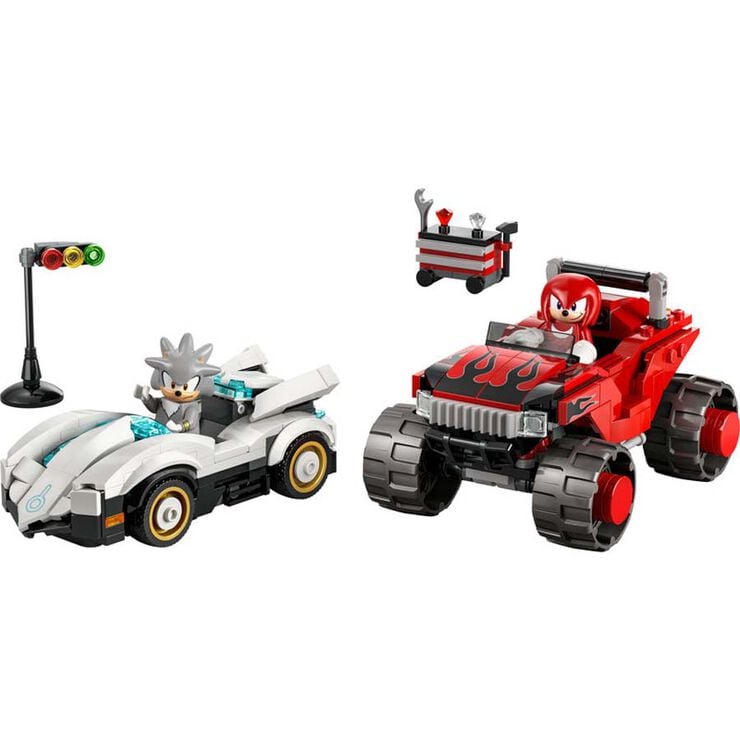 LEGO® Sonic the Hedgehog™ Cotxe de Silver vs. Monster Truck de Knuckles 77118