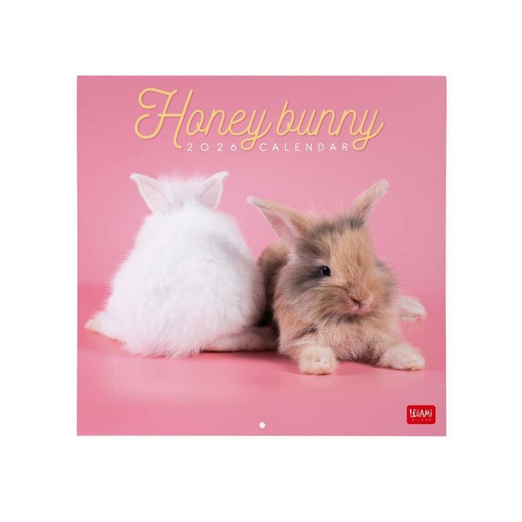 Calendario pared Legami 30x29cm 2026 Honey Bunny