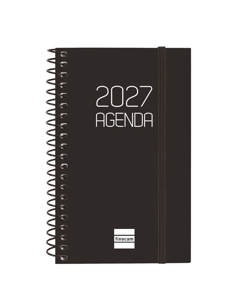 Agenda Finocam Opaque Semana Vista Horizontal 2027 Catal&aacute;n Negro