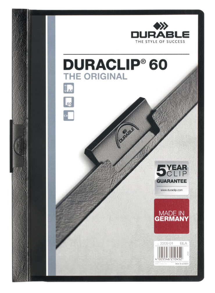 Dossier Duraclip Din 60 fulls negre
