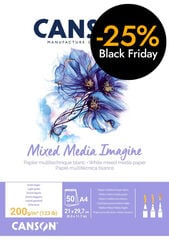 Bloc Dibujo Mix Media Imagine Canson A4 200g 50 hojas