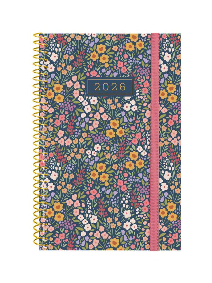 Agenda Finocam Design Collection E5 sem/vista horizontal cat 2026 Flora