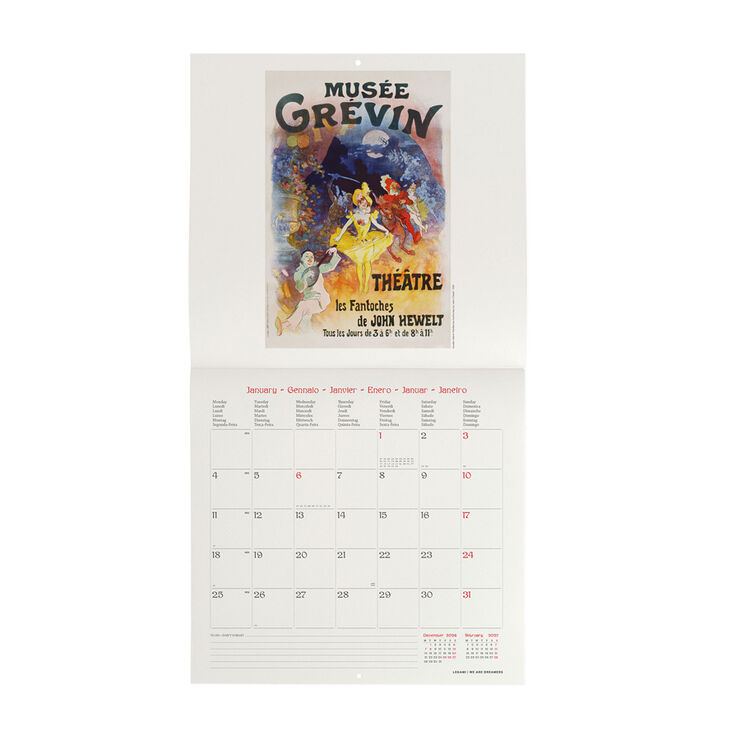 Calendario Legami 30x29 Pared Belle Epoque Multiling&uuml;e 2027
