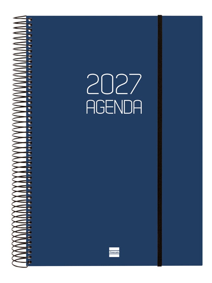 Agenda Finocam Opaque D&iacute;a P&aacute;gina 2027 Catal&aacute;n Azul