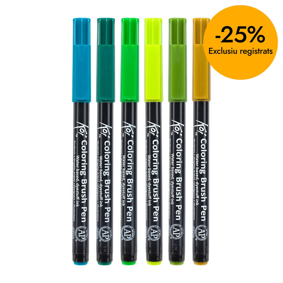 Rotuladores Brush Koi botanic 6 colores
