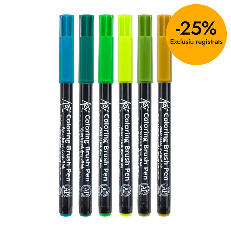 Rotuladores Brush Koi botanic 6 colores