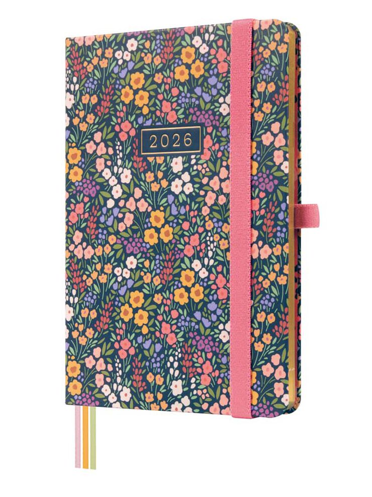 Agenda Finocam Design M4 sem/vista horizontal cat 2026 Flora