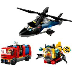 LEGO® LEGO City Remix: Helicóptero, Camión de Bomberos y Submarino 60462