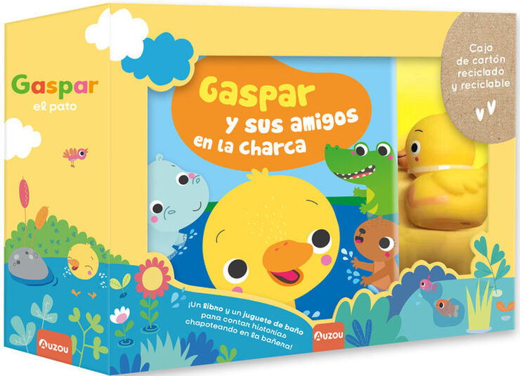 Libro de baño. Gaspar y amigos en la charca. Ecológico