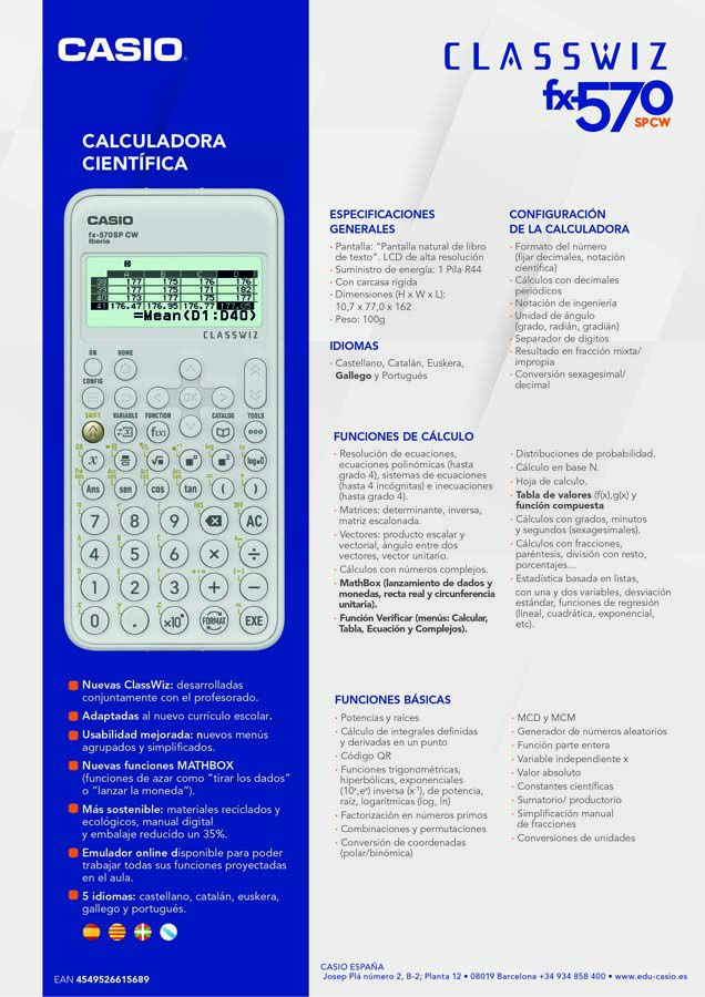 Calculadora científica 2025 el corte inglés