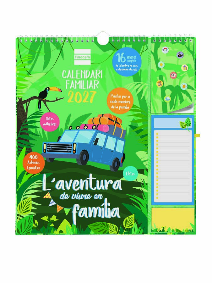 Calendario Pared Finocam 16M Plus Catal&aacute;n 2026-27 Familiar