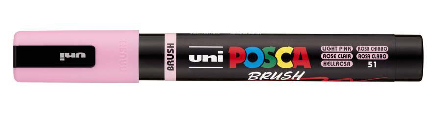 Marcador Posca PC-5BR pincel 1-4mm rosa claro