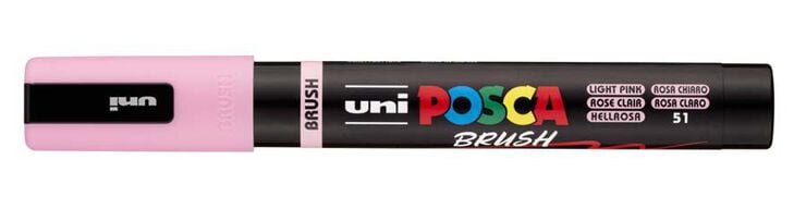 Marcador Posca PC-5BR pincel 1-4mm rosa claro
