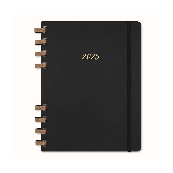 Agenda espiral Moleskine Life Planner 12m sem/vista 2025 XL negro