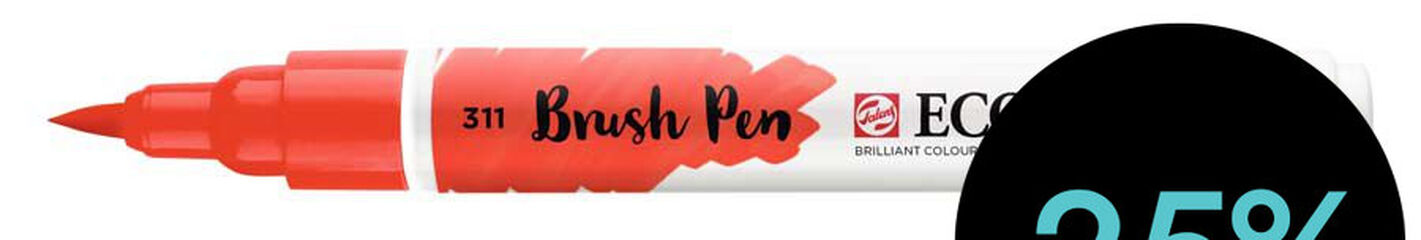 Retolador Ecoline Brush Pen vermelló 311