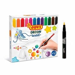 Rotulador Jovi Decortextil 12 colores