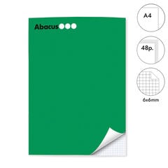 Libreta grapada Abacus A4 48 hojas 6x6mm verde