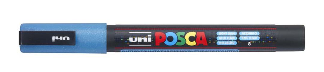 Marcador Posca PC-3M 0,9-1,3 mm. Purpurina 8 colores