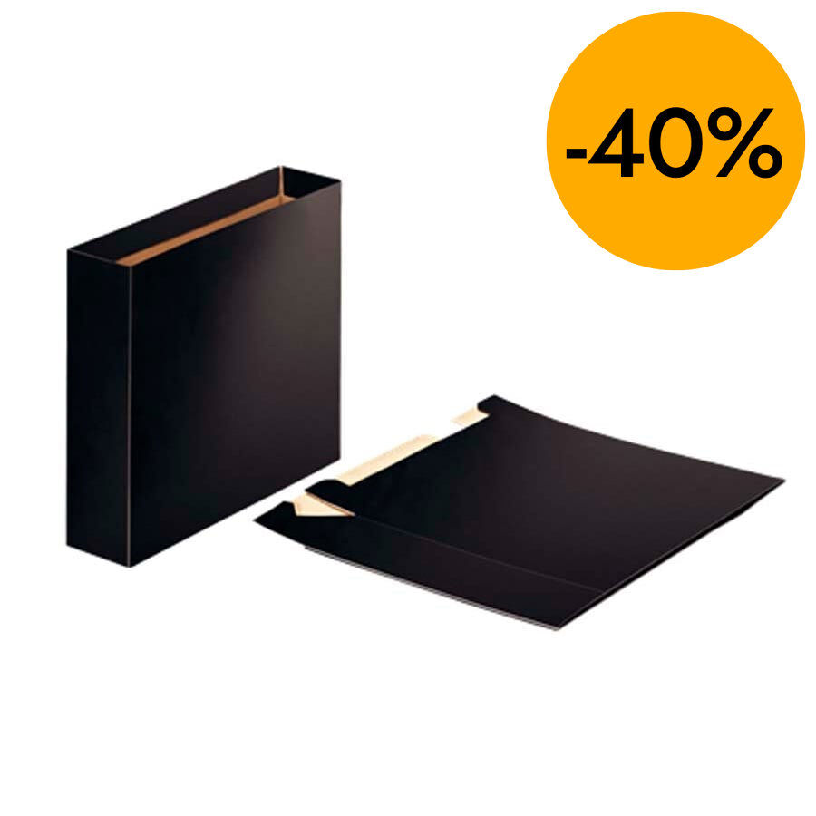 Caja vac&iacute;a archivador AZ A4 negro Esselte