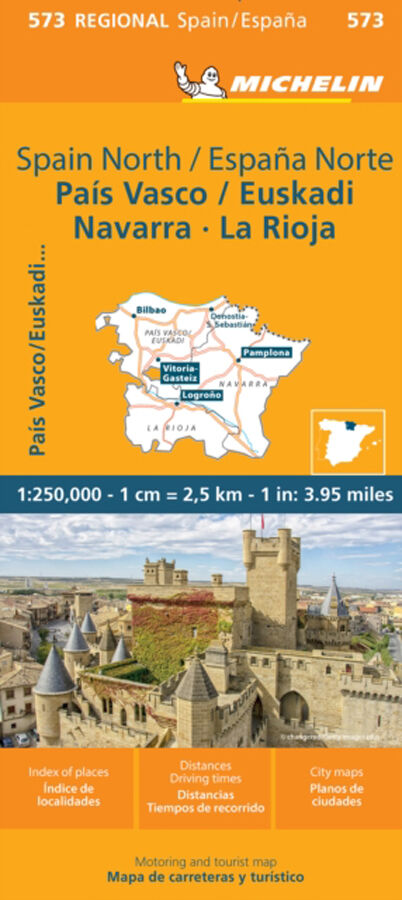 Pais Vasco Navarra Euskadi La Rioja - Michelin regional map 573