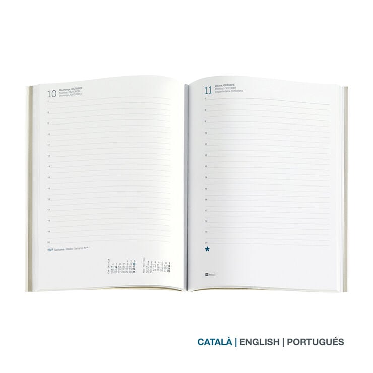 Agenda Miquelrius D&iacute;a P&aacute;gina Catal&aacute;n 2027 Camuflaje