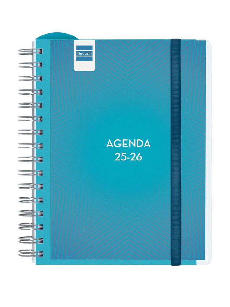 Agenda Finocam docente Magistral personalitzable 1/4 sem/vista cas 2025-26 azul