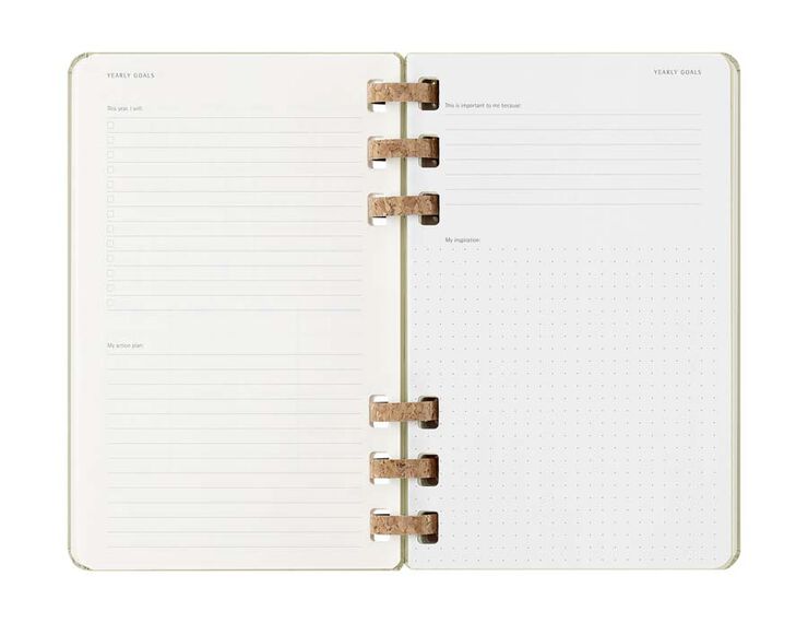 Agenda espiral Moleskine Life Planner 12m sem/vista 2025 L kiwi
