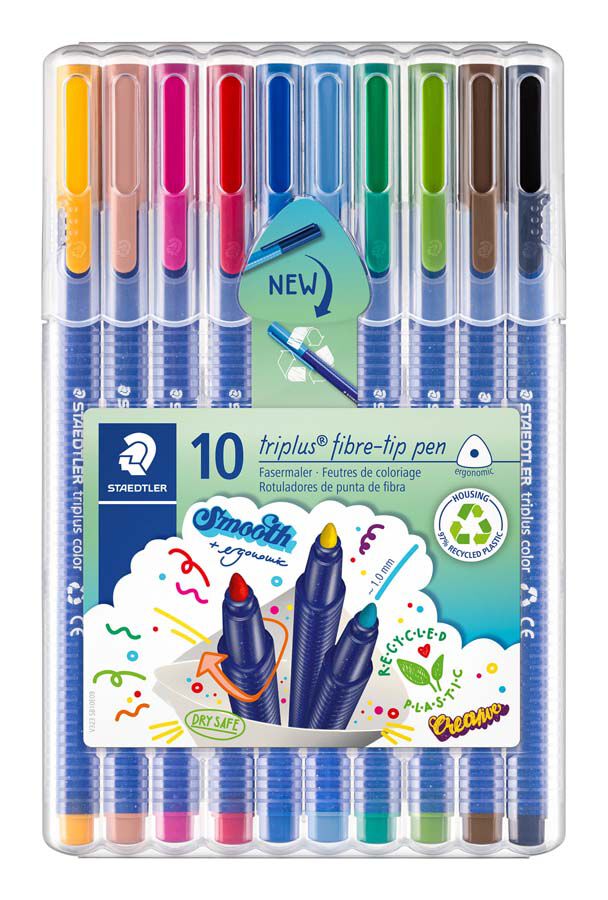 Rotuladores Staedtler Triplus 10 colores