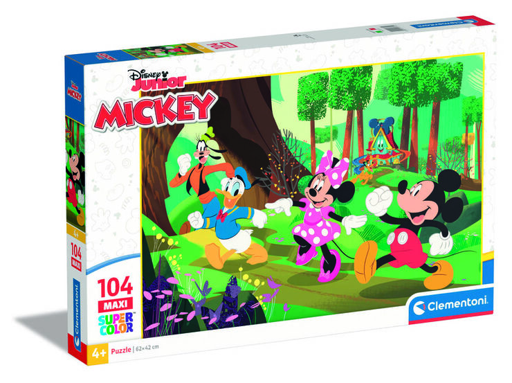 Puzle 104 piezas maxi Mickey y amigos