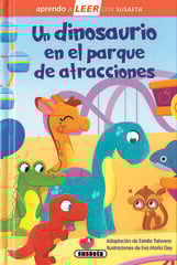 Un dinosaurio en el parque de atracciones