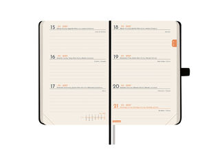 Agenda Finocam Textura Semana Vista Horizontal 2027 Catal&aacute;n Negro