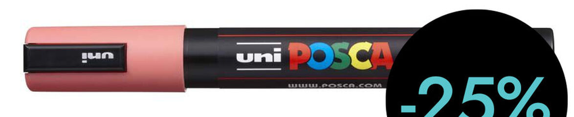 Rotulador Posca PC-5M 1,8-2,5mm coral fluorescente