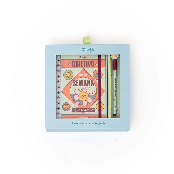 Set Agenda Mr.Wonderful Petita setm/vista 2026 cast + Bolígraf