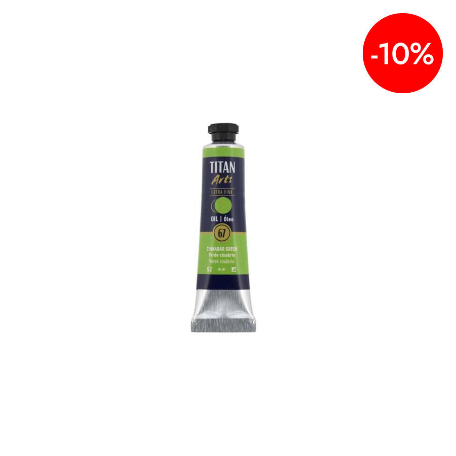 Pintura al &oacute;leo Titan 20ml verde cinabrio