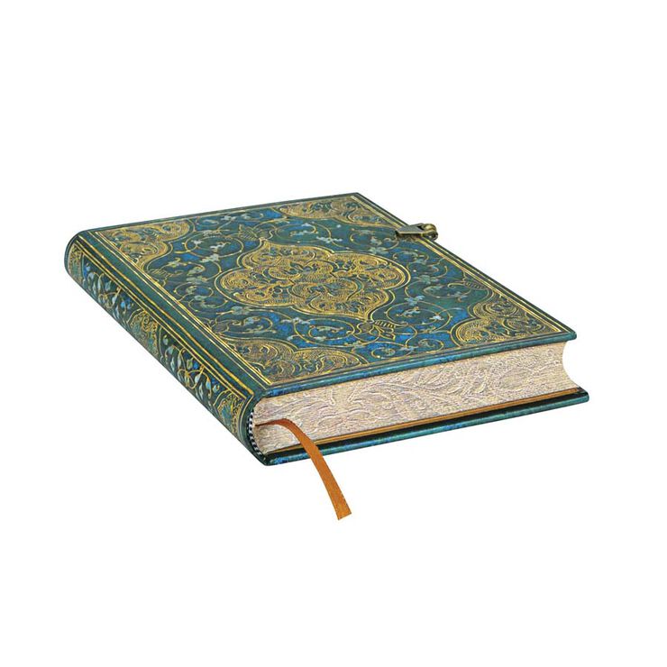 Libreta Paperblanks midi raya Crónicas turquesas