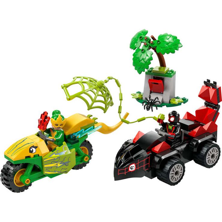 LEGO® Spidey Spin y Electro: Duelo de Vehículos Dinosaurio 11198