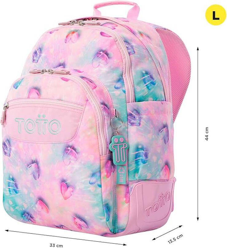 Motxilla Totto glitter Shiny Heart