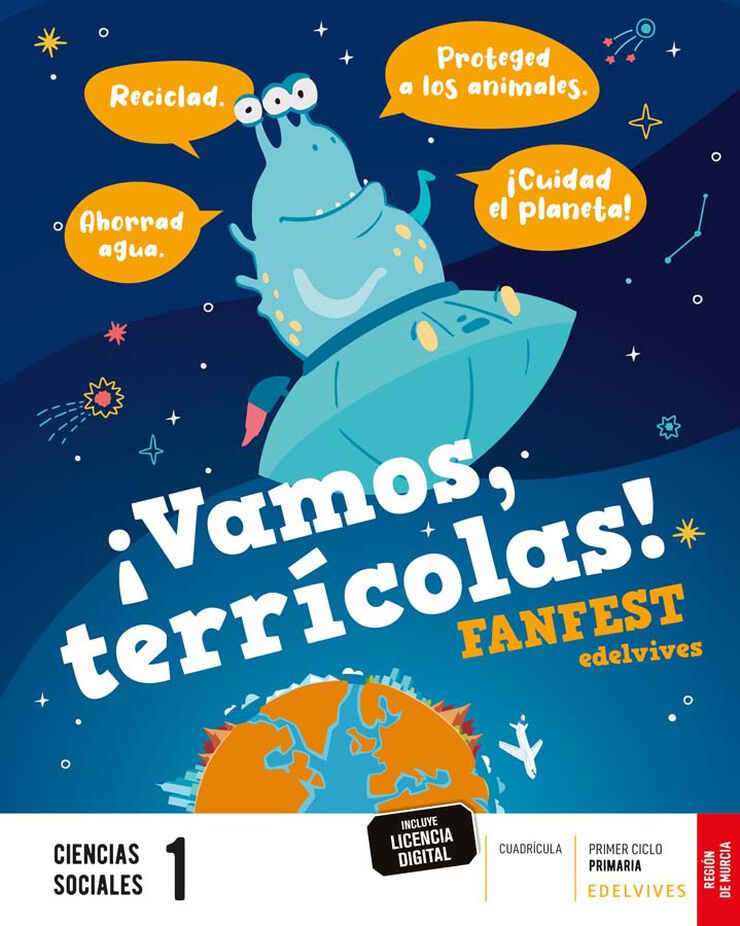 Ciencias Sociales 1.º Primaria. Cuadrícula. Murcia