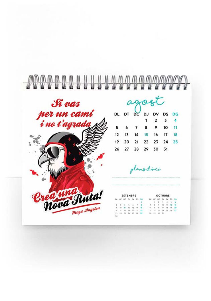 Calendario tabla Animosa 2024 catalán Margarita Xirgu