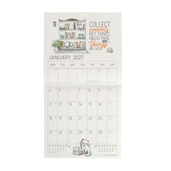 Calendario Legami 30x29 Pared Sketchy Cats Multiling&uuml;e 2027