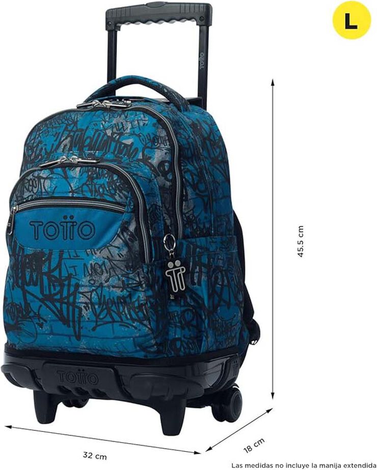 Mochila con ruedas Totto Renglones Urban Graph