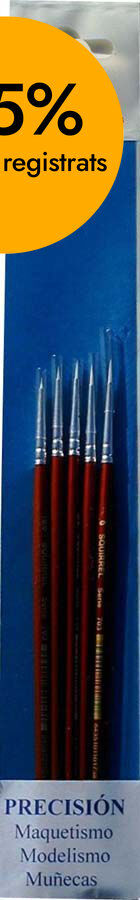 Pinceles de precisi&oacute;n Squirrel Roman&iacute; 5u